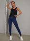 SOLID CUT SPORTS TANK - pink kangaroo yoga