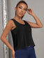 SOLID CUT SPORTS TANK - pink kangaroo yoga
