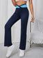 WIDE SPORTS LEGGINGS - pink kangaroo yoga