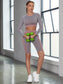 STRIPE PRINT FITNESS SET - pink kangaroo yoga