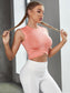 SLIM FIT SPORTS TOP - pink kangaroo yoga