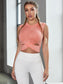 SLIM FIT SPORTS TOP - pink kangaroo yoga