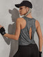 TWIST CUTOUT TANK - pink kangaroo yoga