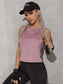 TWIST CUTOUT TANK - pink kangaroo yoga