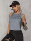 TWIST CUTOUT TANK - pink kangaroo yoga