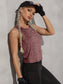 TWIST CUTOUT TANK - pink kangaroo yoga