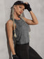 TWIST CUTOUT TANK - pink kangaroo yoga