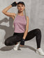TWIST CUTOUT TANK - pink kangaroo yoga