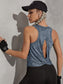 TWIST CUTOUT TANK - pink kangaroo yoga