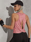 TWIST CUTOUT TANK - pink kangaroo yoga