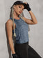 TWIST CUTOUT TANK - pink kangaroo yoga