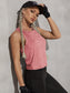 TWIST CUTOUT TANK - pink kangaroo yoga