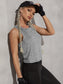 TWIST CUTOUT TANK - pink kangaroo yoga