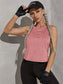 TWIST CUTOUT TANK - pink kangaroo yoga