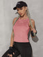 TWIST CUTOUT TANK - pink kangaroo yoga
