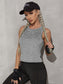 TWIST CUTOUT TANK - pink kangaroo yoga