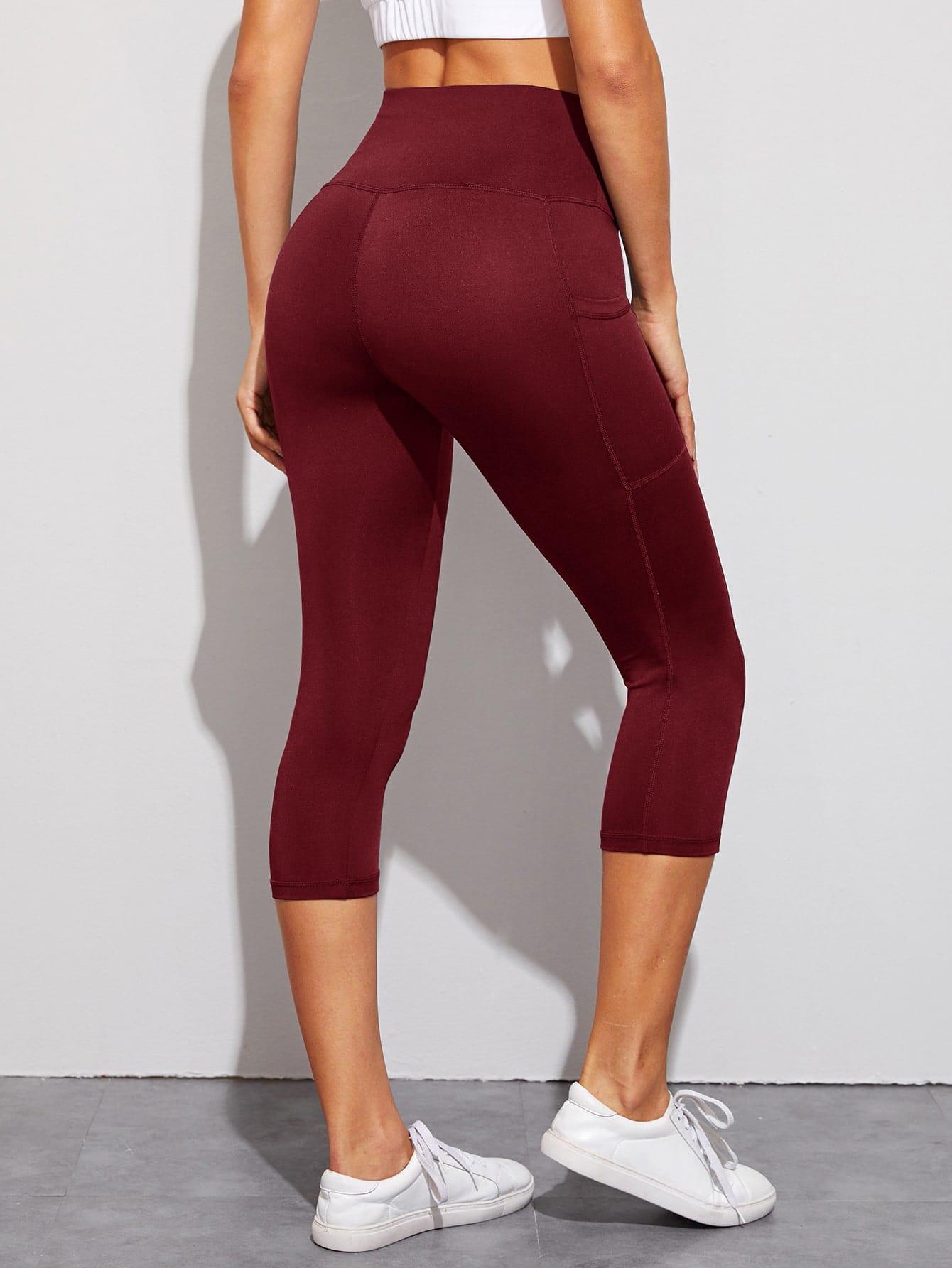 WIDE BAND CAPRIS LEGGINGS - pink kangaroo yoga