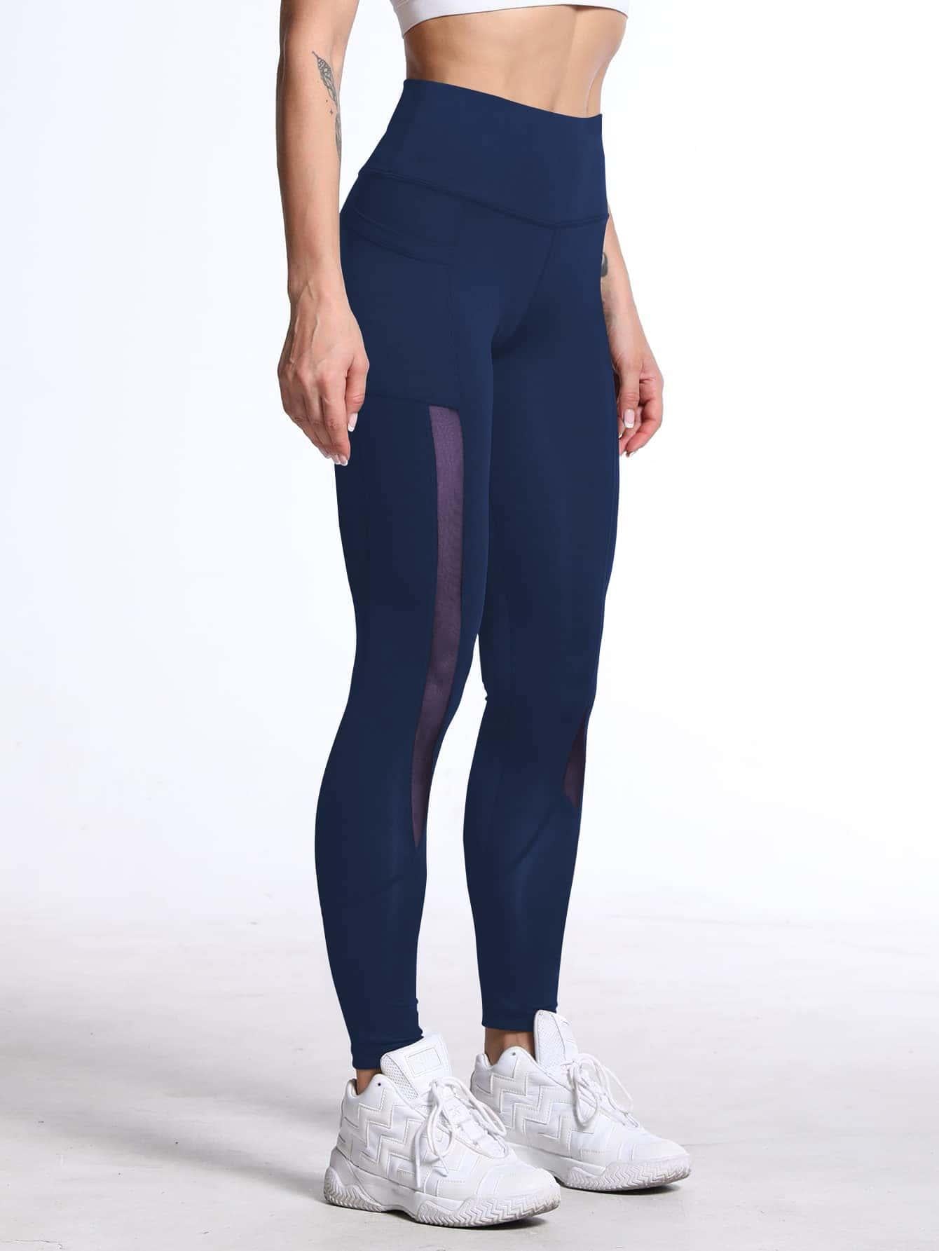 MESH WIDE LEGGINGS - pink kangaroo yoga