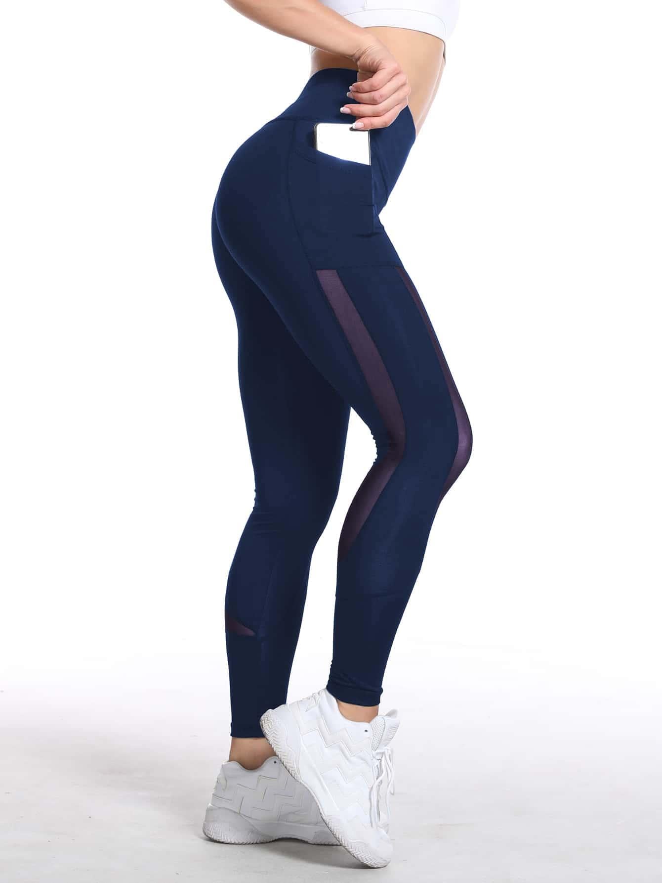 MESH WIDE LEGGINGS - pink kangaroo yoga