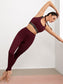 BREATHABLE CRISS CROSS SET - pink kangaroo yoga