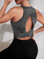 TWIST CUTOUT TANK - pink kangaroo yoga