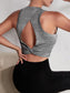 TWIST CUTOUT TANK - pink kangaroo yoga