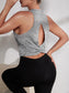TWIST CUTOUT TANK - pink kangaroo yoga