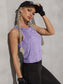 TWIST CUTOUT TANK - pink kangaroo yoga