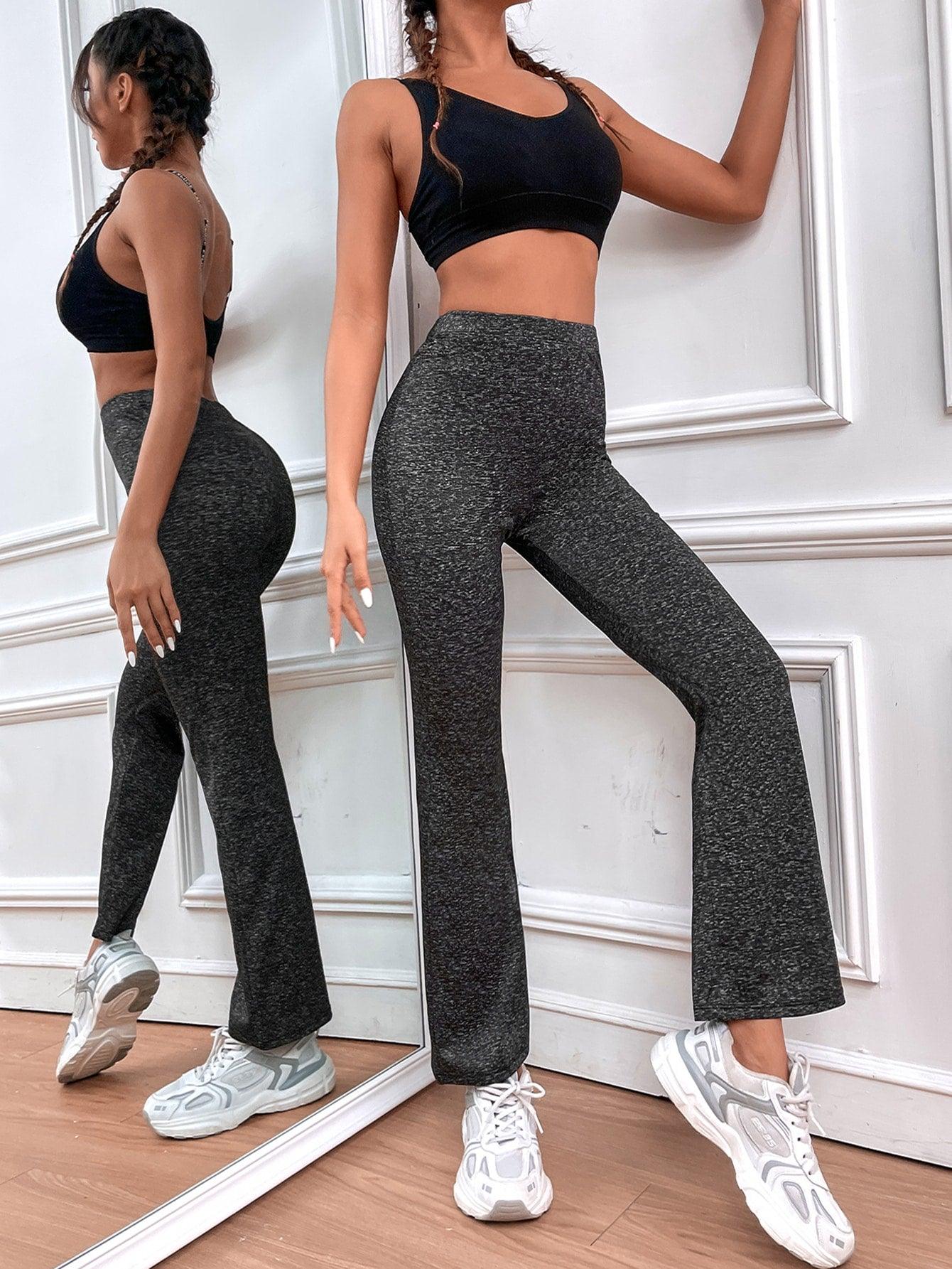 FLARED LEGGINGS - pink kangaroo yoga