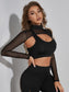 SHEER MESH SPORTS SET - pink kangaroo yoga