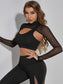 SHEER MESH SPORTS SET - pink kangaroo yoga