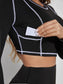 CONTRAST STITCH FITNESS SET - pink kangaroo yoga