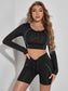 LACE UP FITNESS SET - pink kangaroo yoga