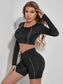 LACE UP FITNESS SET - pink kangaroo yoga