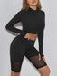 SHEER MESH BIKER SPORTS SET - pink kangaroo yoga