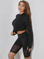 SHEER MESH BIKER SPORTS SET - pink kangaroo yoga
