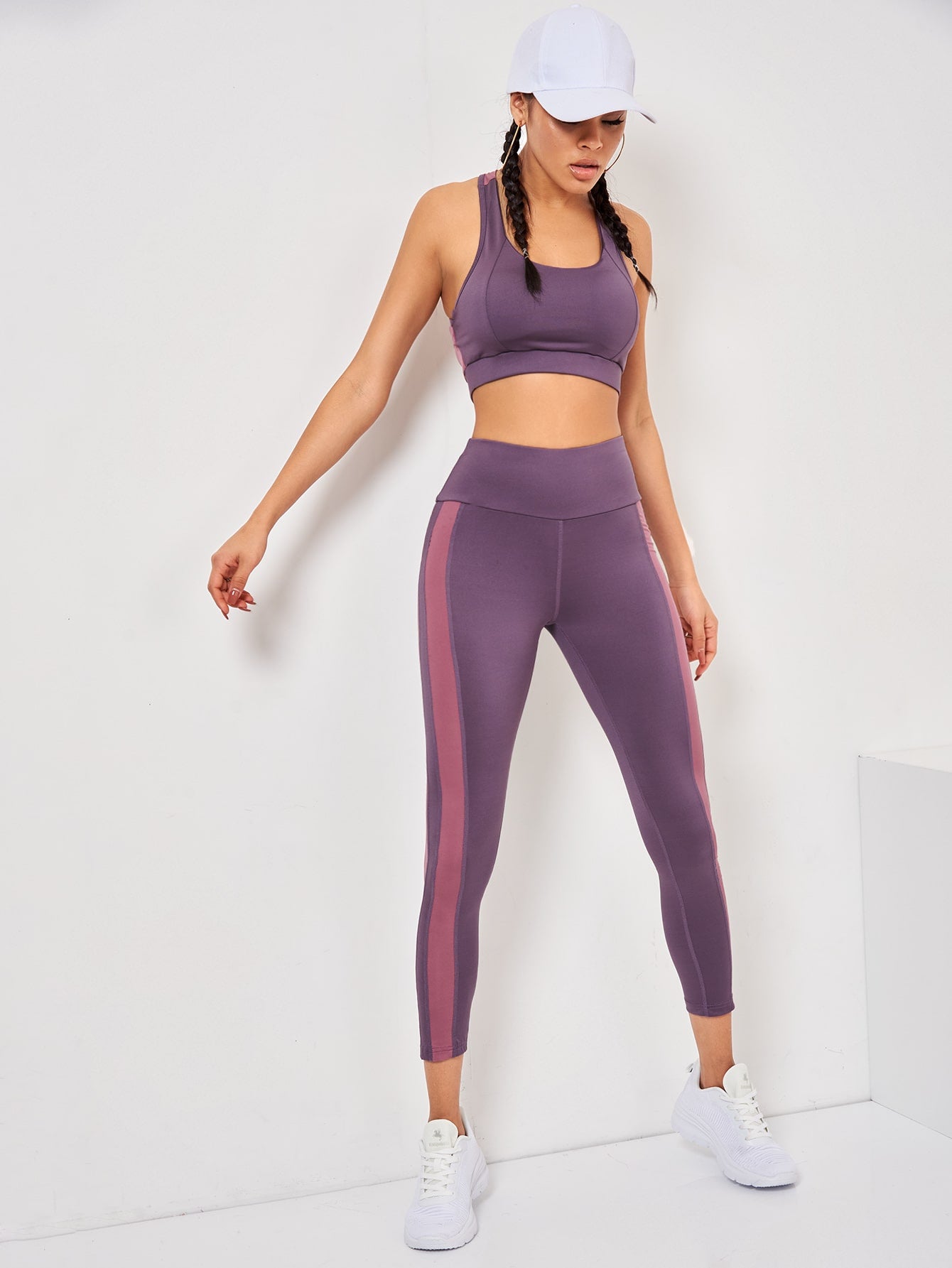 BREATHABLE SPORTS SET - pink kangaroo yoga