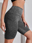 WIDE BAND BIKER SHORTS - pink kangaroo yoga