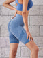 WIDE BAND SPORTS SHORTS - pink kangaroo yoga