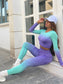 BREATHABLE FITNESS SET - pink kangaroo yoga