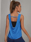 SOLID CUT SPORTS TANK - pink kangaroo yoga