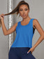 SOLID CUT SPORTS TANK - pink kangaroo yoga