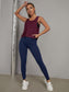 SOLID CUT SPORTS TANK - pink kangaroo yoga