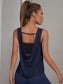 SOLID CUT SPORTS TANK - pink kangaroo yoga