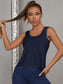 SOLID CUT SPORTS TANK - pink kangaroo yoga