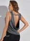 SOLID CUT SPORTS TANK - pink kangaroo yoga