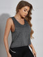 SOLID CUT SPORTS TANK - pink kangaroo yoga