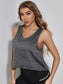 SOLID CUT SPORTS TANK - pink kangaroo yoga