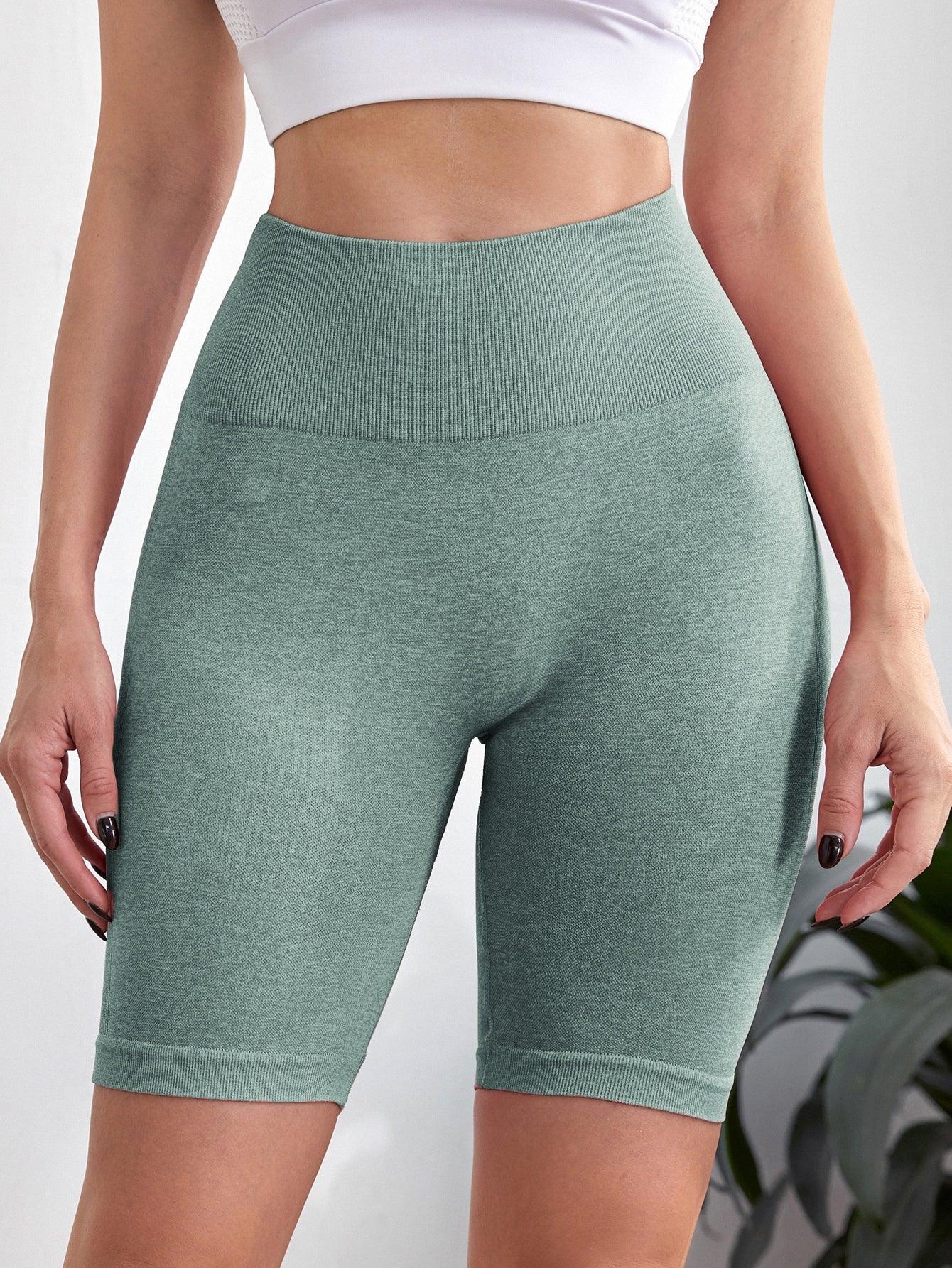 SEAMLESS BIKER SHORTS - pink kangaroo yoga