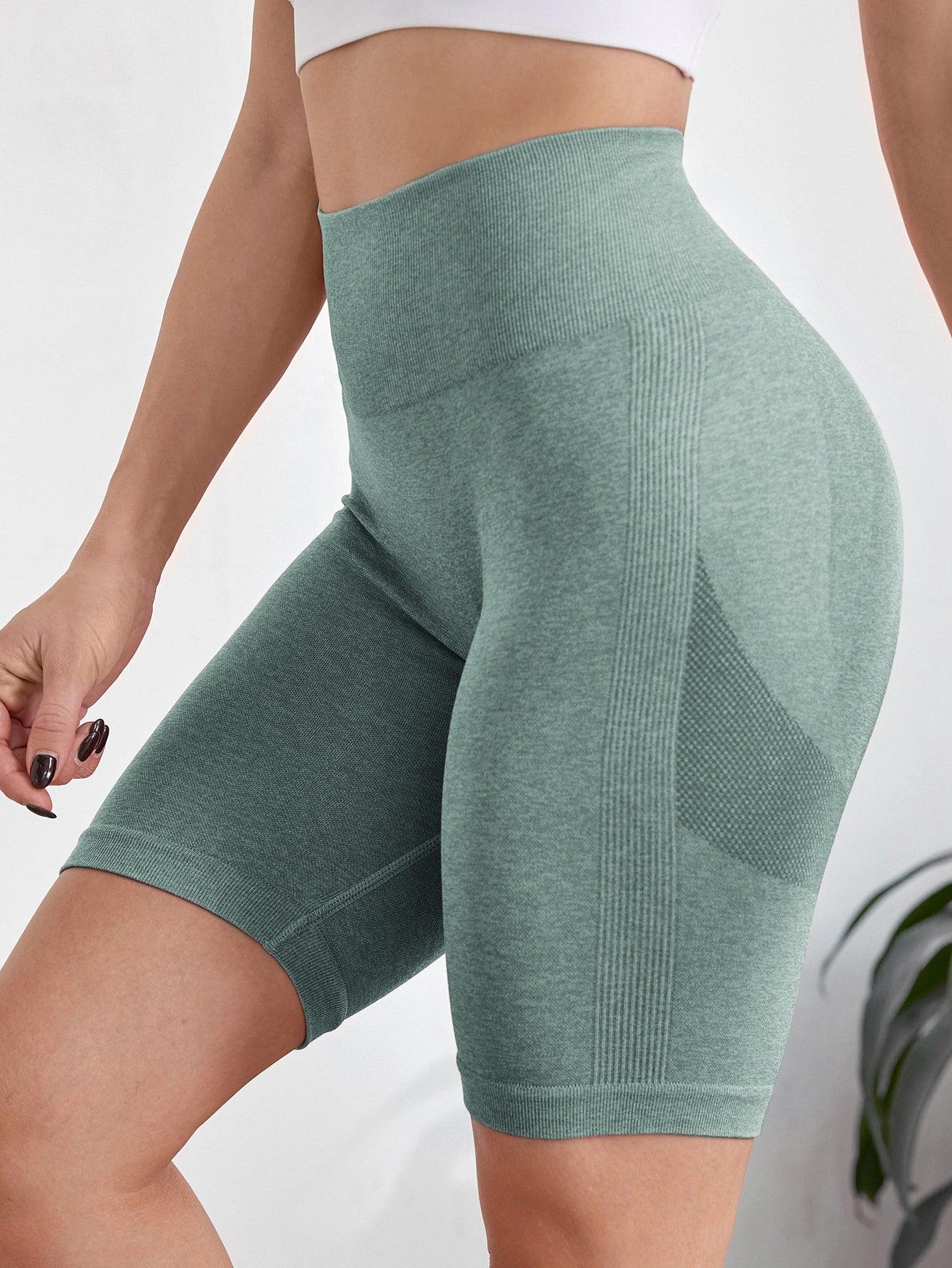 SEAMLESS BIKER SHORTS - pink kangaroo yoga